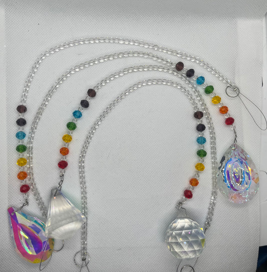 Crystal chakra window hanging