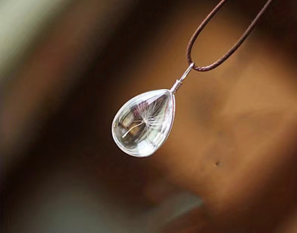 Dandelion wishes necklace