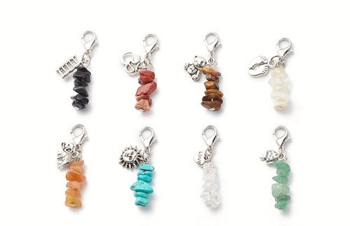 Crystal chip bag / key chain