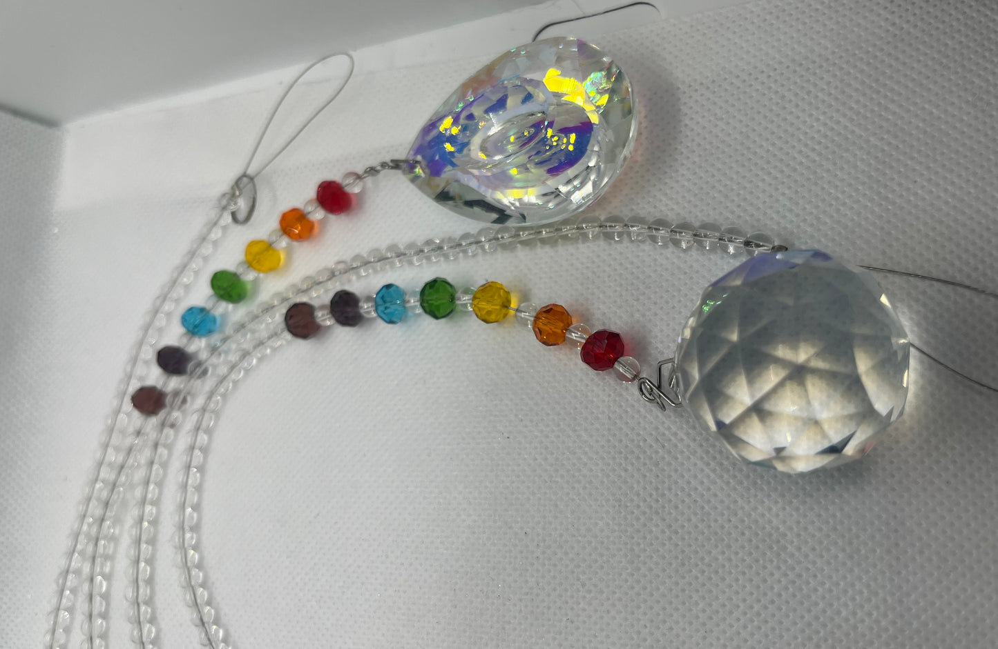 Crystal chakra window hanging