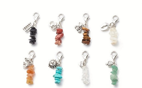 Crystal chip bag / key chain